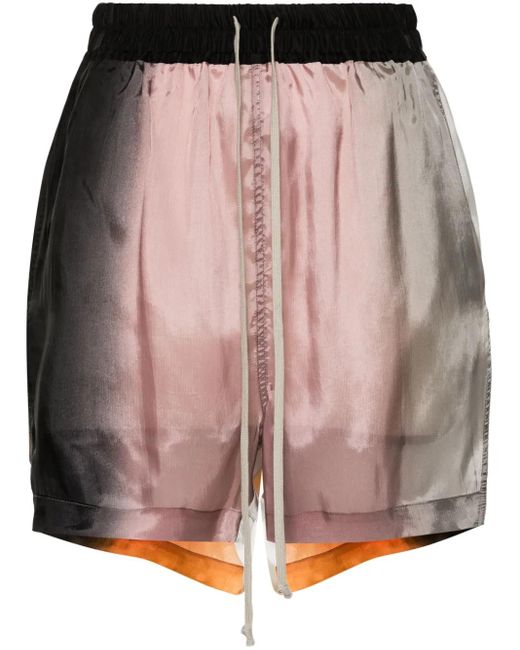 Rick Owens Gray Wide-Leg-Shorts Mit Farbverlauf