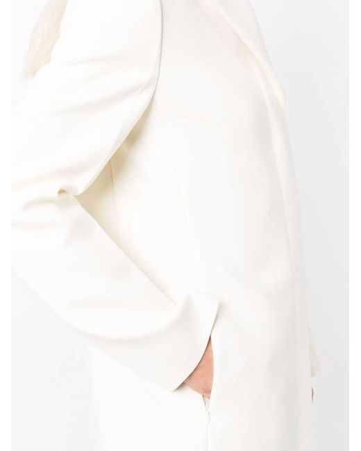 Jil Sander White Single-Breasted Blazer