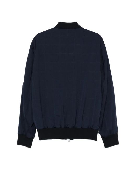 Iceberg Blue Zip Bomber Jacket for men
