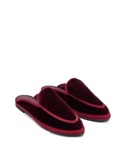 Flabelus Red Bruna Piped Bruna Loafers