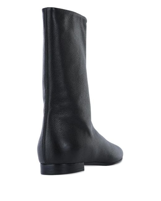 Totême  Zip Leather Boots Black