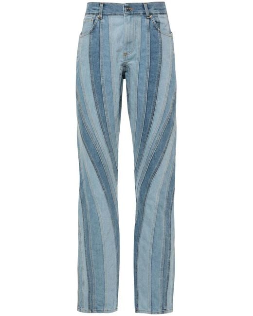 Vaqueros Rectos Spiral Mugler de color Blue