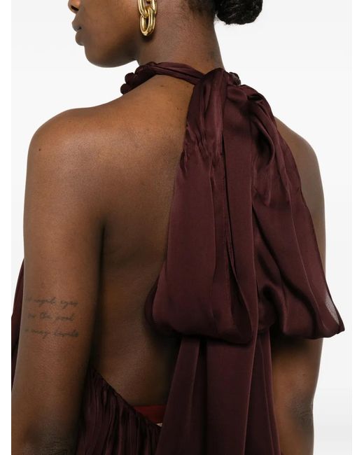 Zimmermann Purple Luna Billow Halter Top