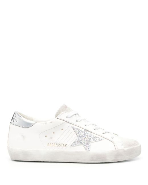 Golden Goose Deluxe Brand White Super-Star Sneakers im Used-Look