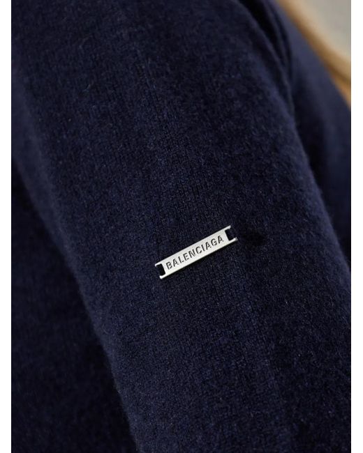 Balenciaga Blue Turtleneck Sweater