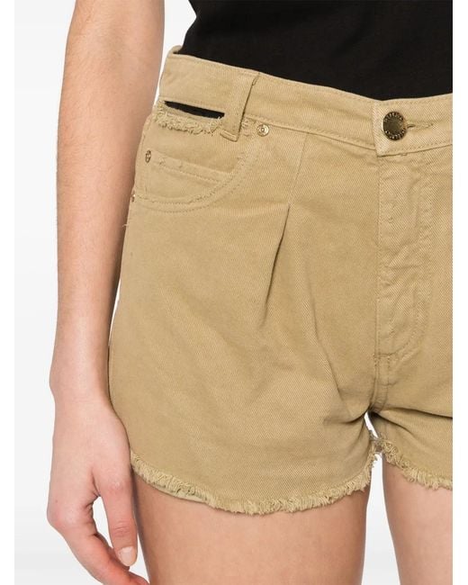Pinko Natural Distress Denim Shorts
