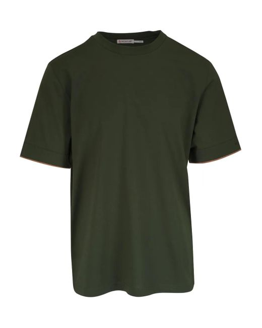 メンズ Moncler コットン Tシャツ Green