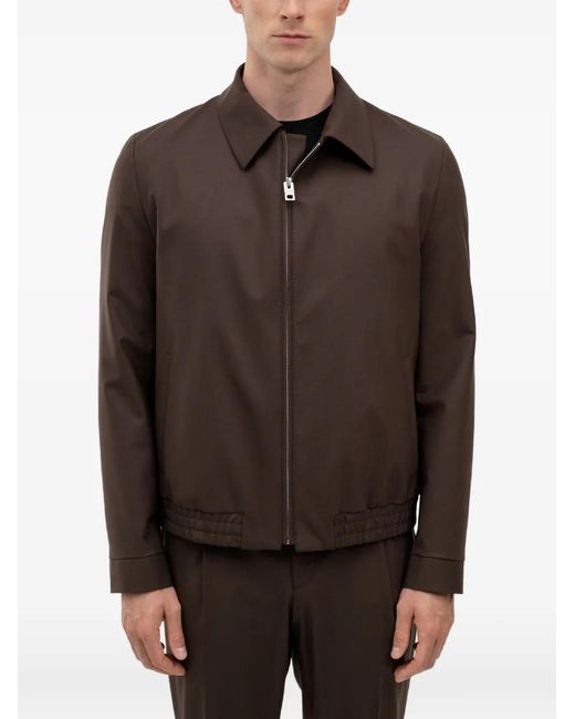 HUGO Brown Zip-Up Jacket for men