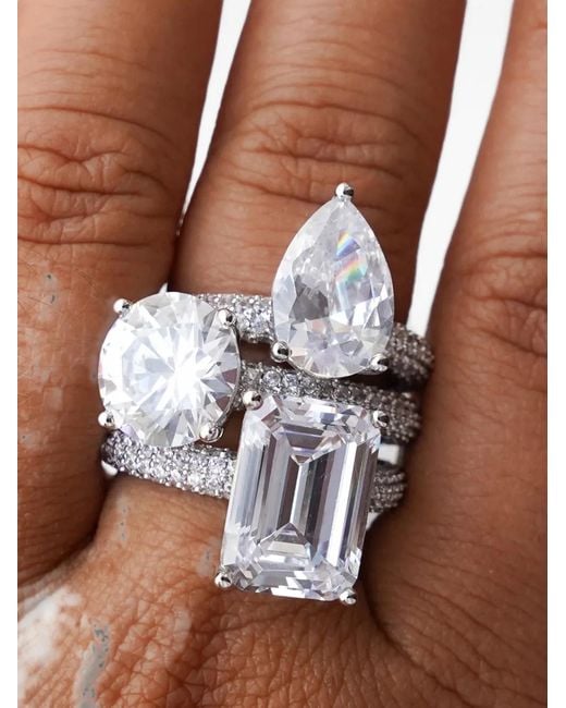 Izabel Display White Mega Circle Chunky Ring