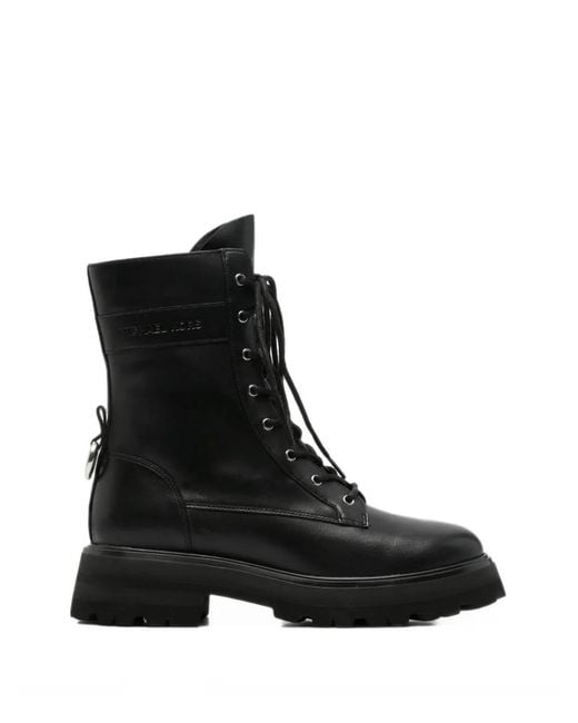 Michael Kors Black Caleb Combat Boots