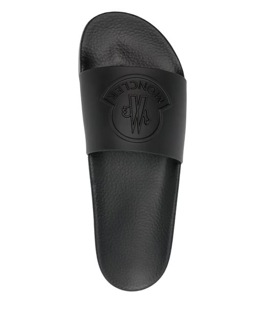 Moncler Black Basile Slides for men