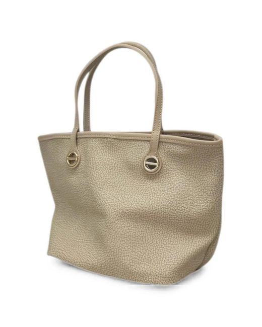 Borbonese Natural Small Flight Tote Bag