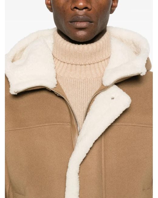 Mackage Natural Shearling-Trim Hooded Jacket for men
