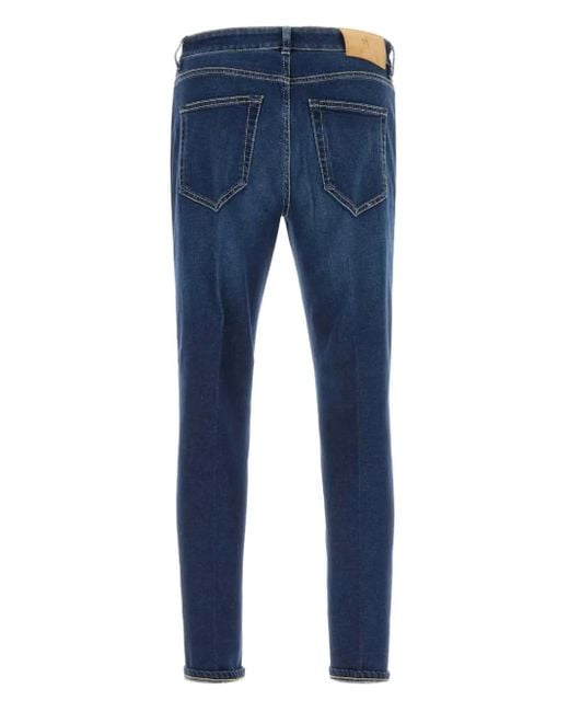PT Torino Blue Logo-Patch Jeans for men