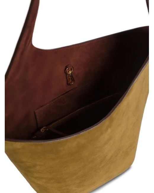 Alberta Ferretti Brown Suede Shoulder Bag