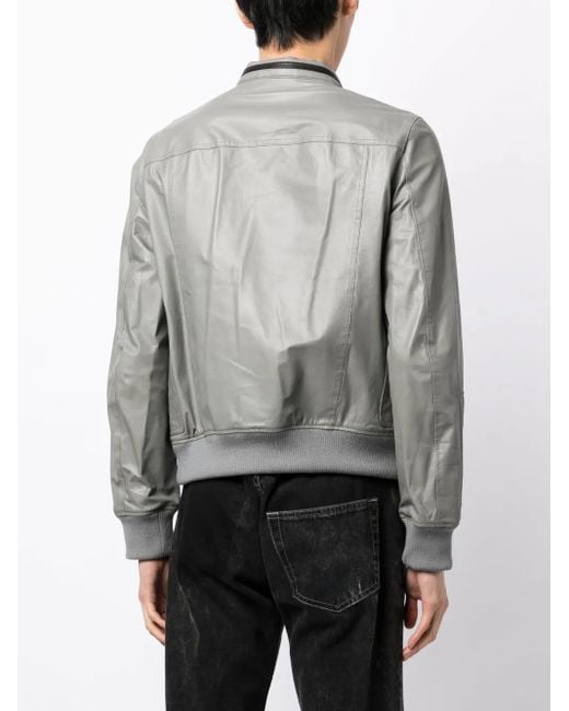 Undercover Gray Zip-Up Biker Jacket for men