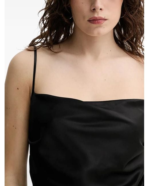 Nanushka Black Cowl-Neck Mini Dress