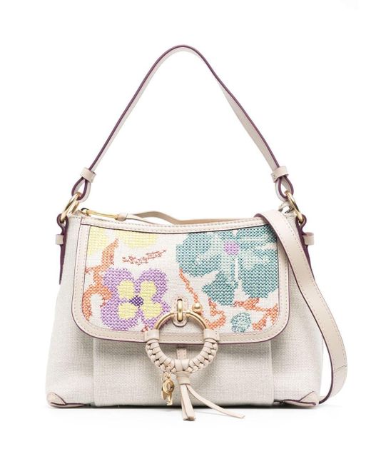 See By Chloé Joan Floral-embroidered Crossbody Bag in White