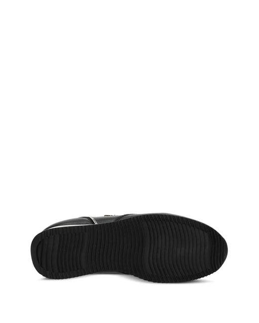 Mexx Black Side-Zip Metallic-Trim Sneakers