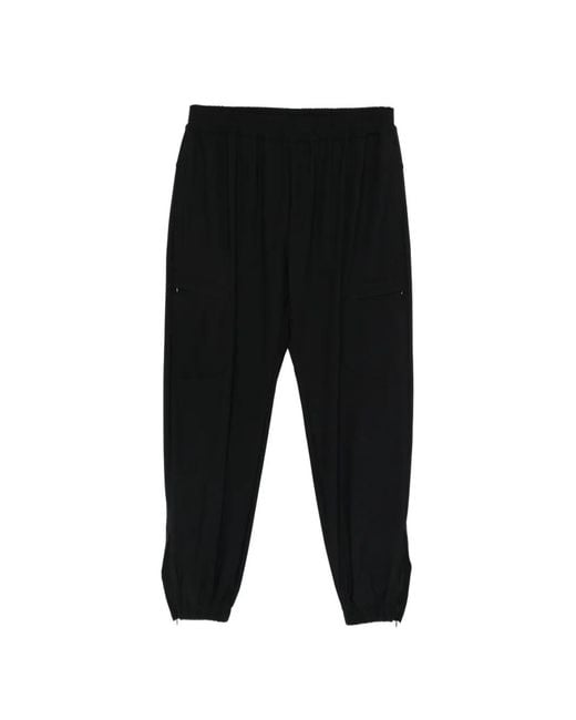 Eleventy Black Coulisse Cargo Track Pants for men