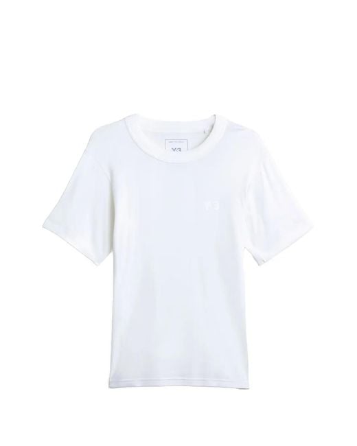 Y-3 White Crewneck T-Shirt