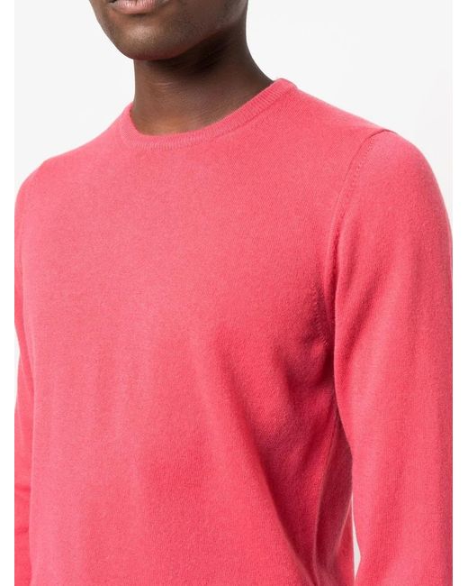 Malo Pink Fine-Knit Cashmere Jumper for men