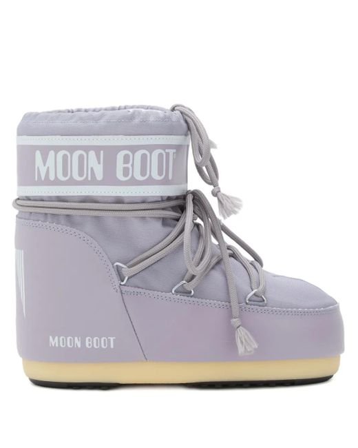 Moon Boot Gray Wattierte Icon Stiefel Mit Logo