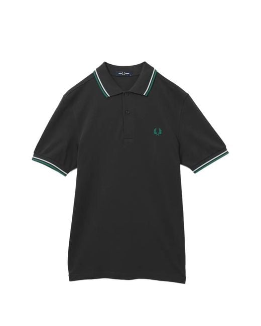 Fred Perry Black Twin Tipped Polo Shirt for men