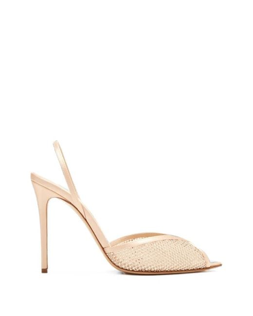Andrea Wazen White Katy 105 Crystal-Embellished Sandals