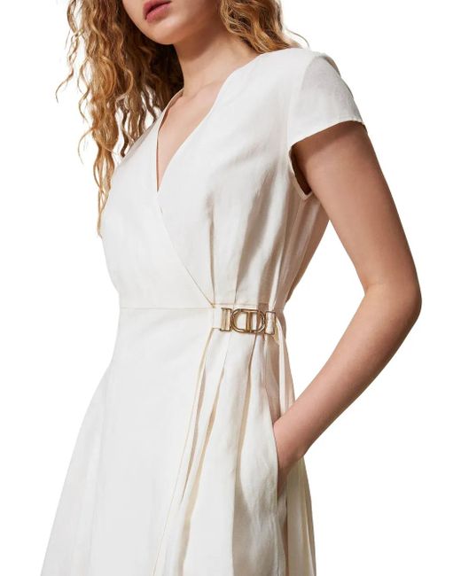Twinset ロゴプレート ドレス White