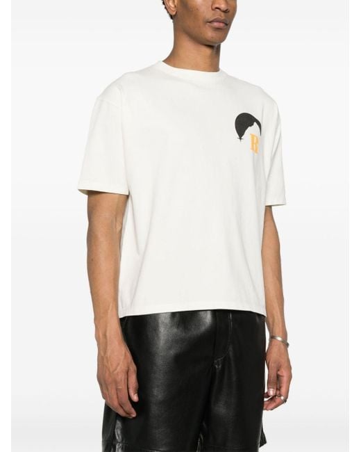 Rhude T-Shirt mit Moonlight-Print in White für Herren