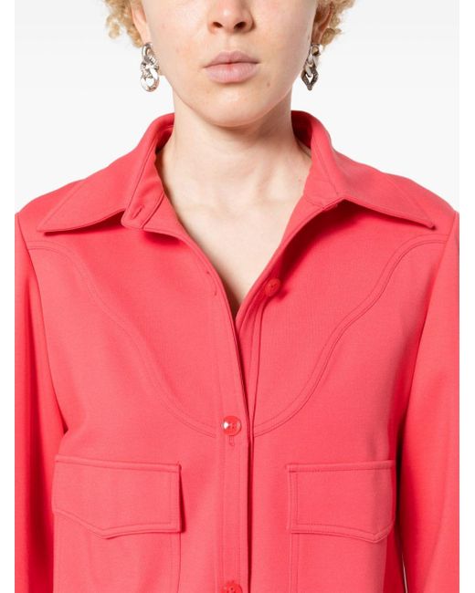 Giacca-camicia con carrè di Dorothee Schumacher in Red