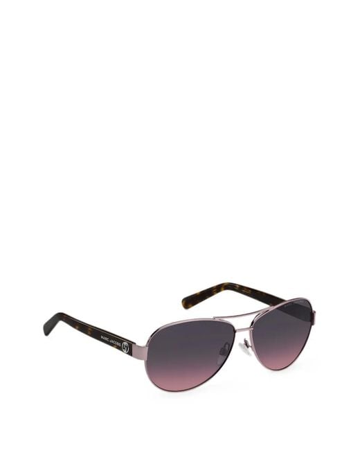 Marc Jacobs Purple Pilot-Frame Sunglasses