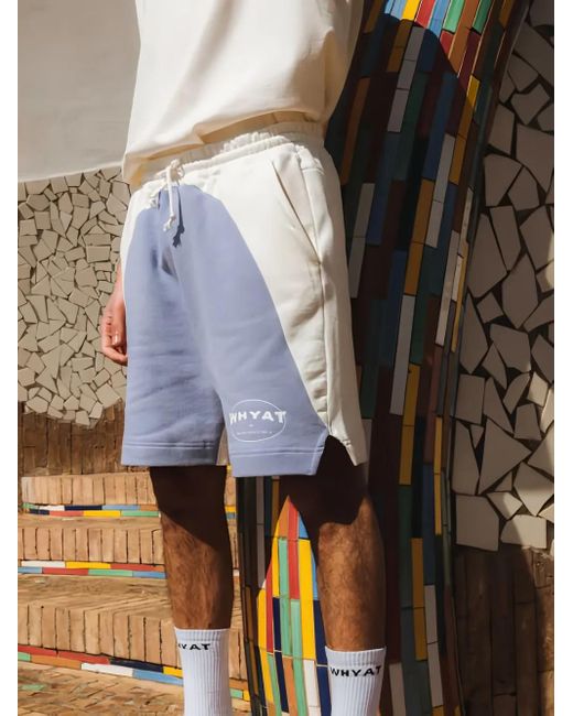 WHYAT Purple Circle Logo Shorts for men