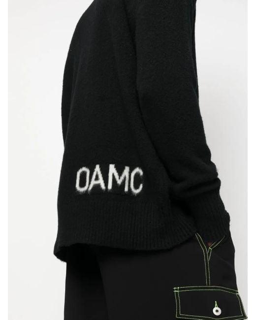 OAMC Black Logo-Print Wool Jumper for men