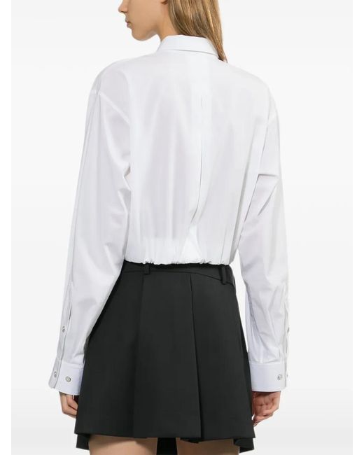 Helmut Lang White Cropped Shirt