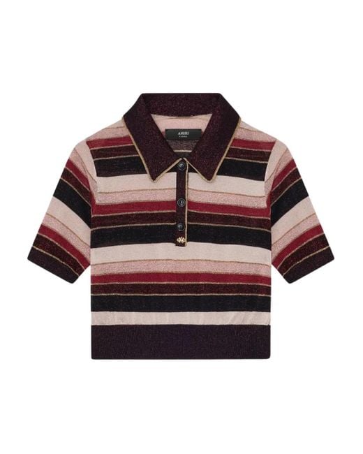 Amiri ストライプ トップ Red