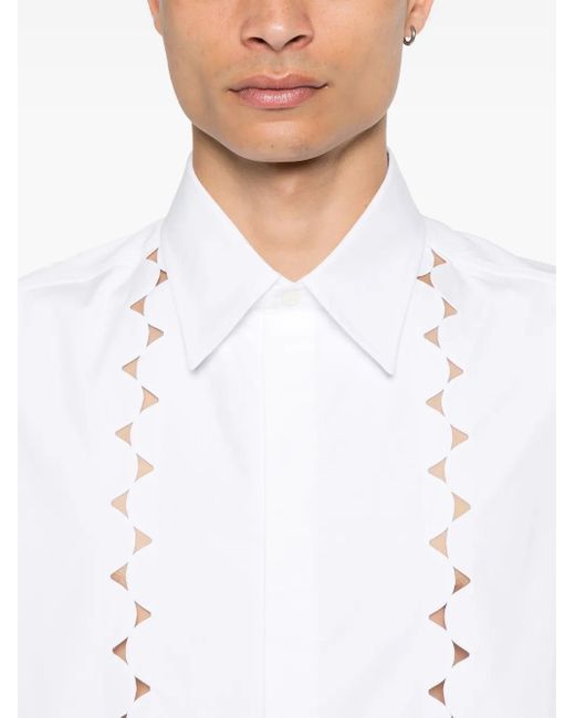 メンズ Valentino Garavani スカラップ シャツ White