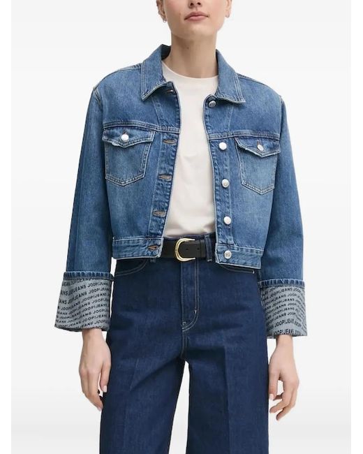 Joop! Blue Logo-Detail Denim Jacket