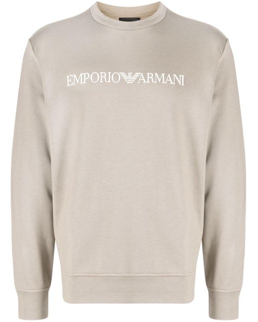 Emporio Armani Sweater Met Logoprint in het White voor heren