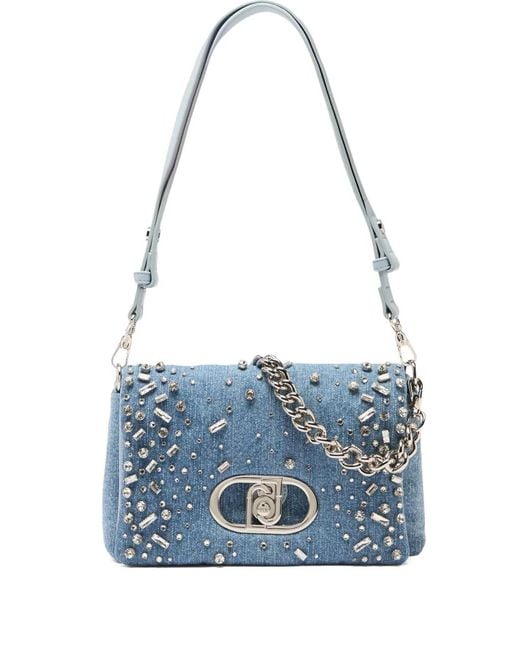 Liu Jo Blue Medium Lapuffy Shoulder Bag