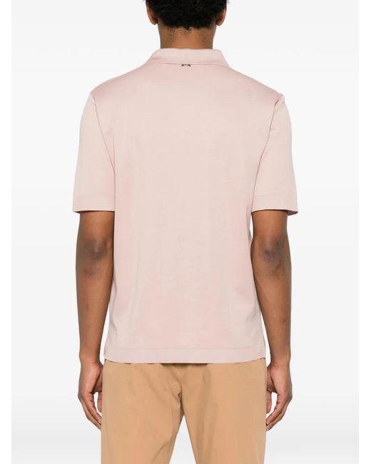 Herno Pink Short-Sleeve Polo Shirt for men