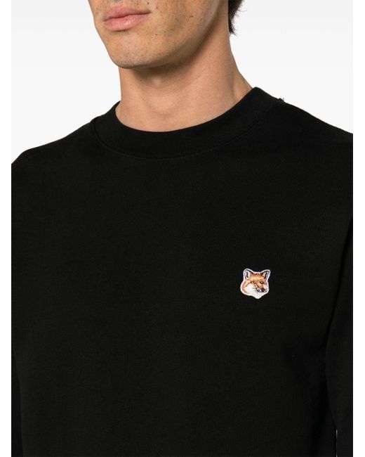 Maison Kitsuné Black Fox Patch Sweatshirt for men
