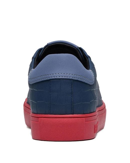 HIDE & JACK Blue Embossed Sneakers