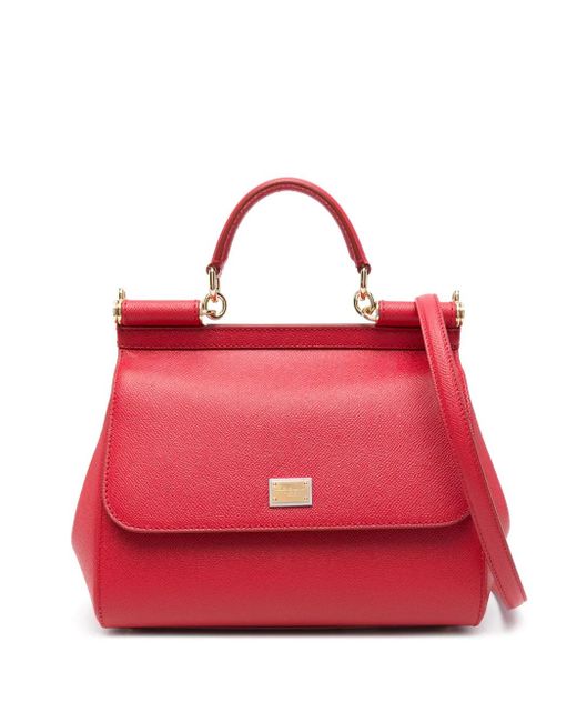 Dolce&Gabbana SICILY エンブロイダリー ハンドバッグ レッド Satin mini Sicily handbag in Red for Girls | Dolce&Gabbana®