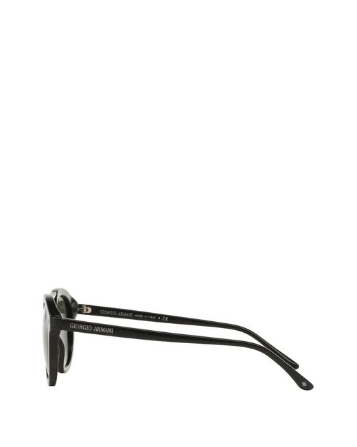 Giorgio Armani Black Round-Frame Sunglasses for men