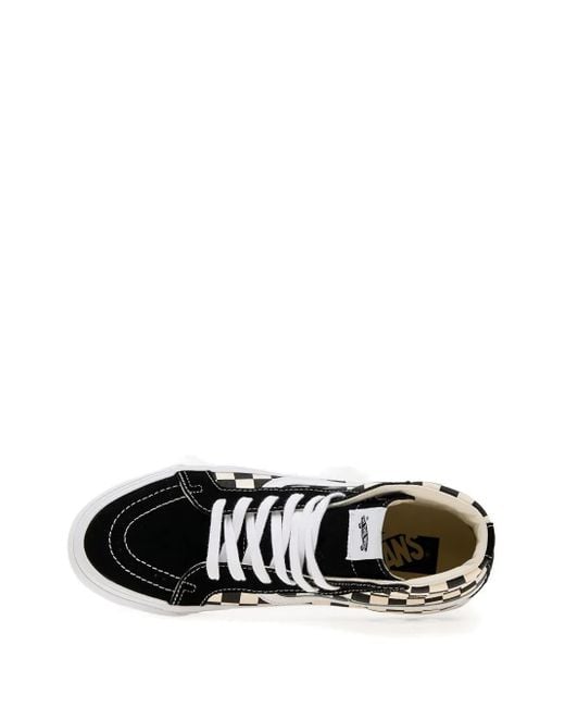 Vans Black Sk8-Hi Reissue 38 Lx Checkerboard Sneakers