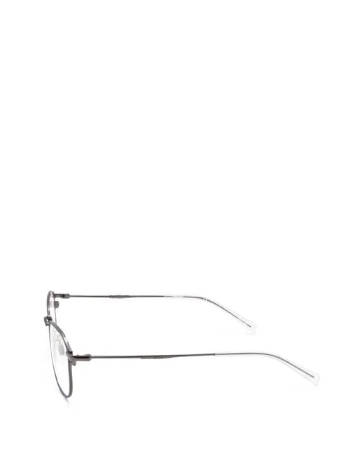 Levi's White Geometric-Frame Glasses for men