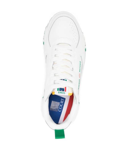 Casablanca Green Tennis Court Leather Sneakers for men