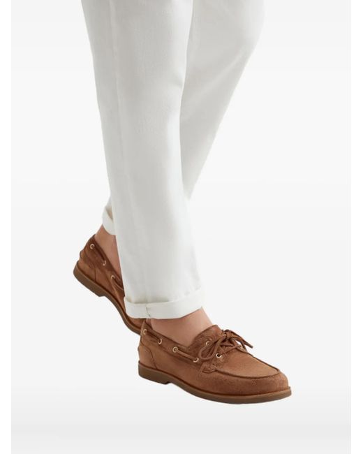 メンズ Brunello Cucinelli レザーローファー Brown